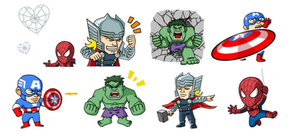 WeChat Marvel Sticker - Set 1