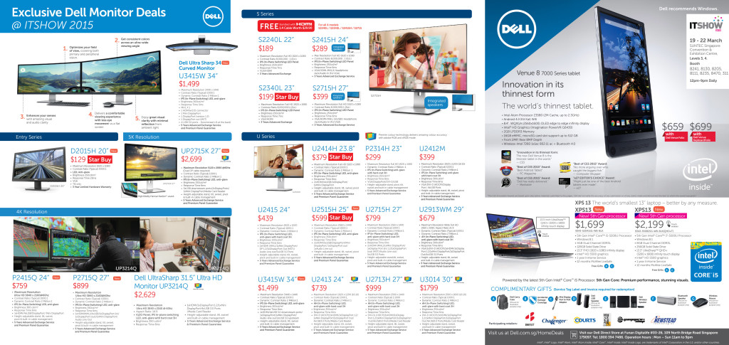 ITSHOW2015_DELL_Monitors, Venue 8 and XPS