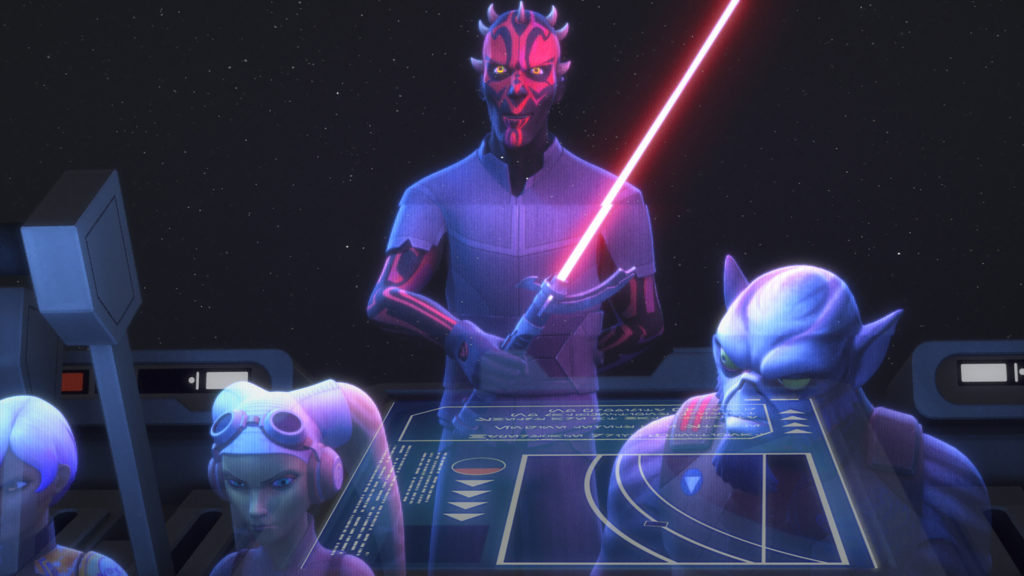 STAR WARS REBELS - "The Holocrons of Fate” - When Maul takes the crew of the Ghost hostage, Ezra and Kanan must recover an ancient Sith artifact to save them. This episode of “Star Wars Rebels” airs Saturday, October 01 (8:30-9:00 P.M. EDT) on Disney XD. (Lucasfilm) DARTH MAUL